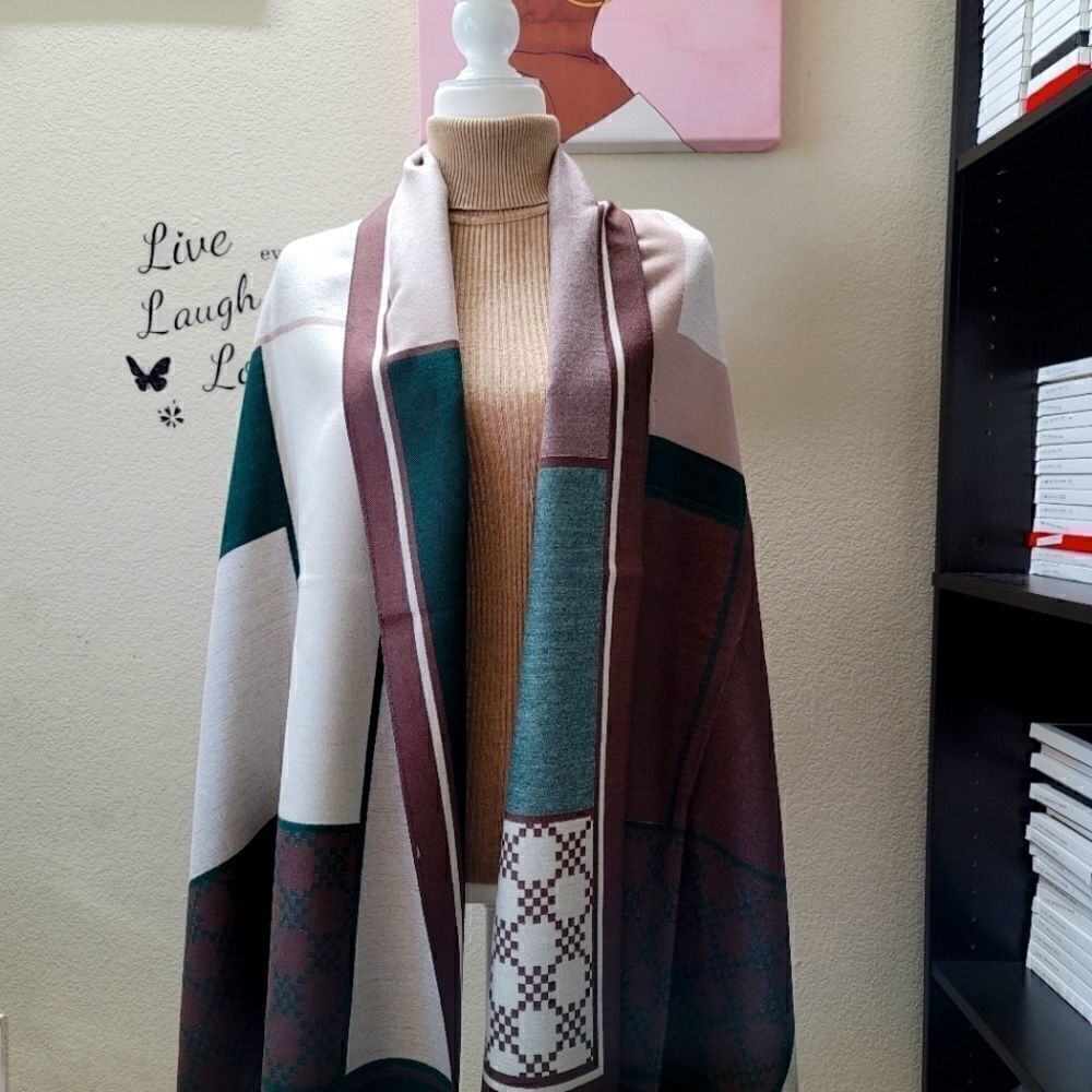 Reversible large Soft Cozy cashmere/Pashmina